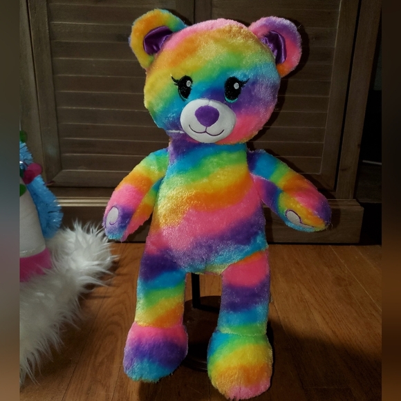 Build-A-Bear Rainbow Teddy Bear - Picture 1 of 8